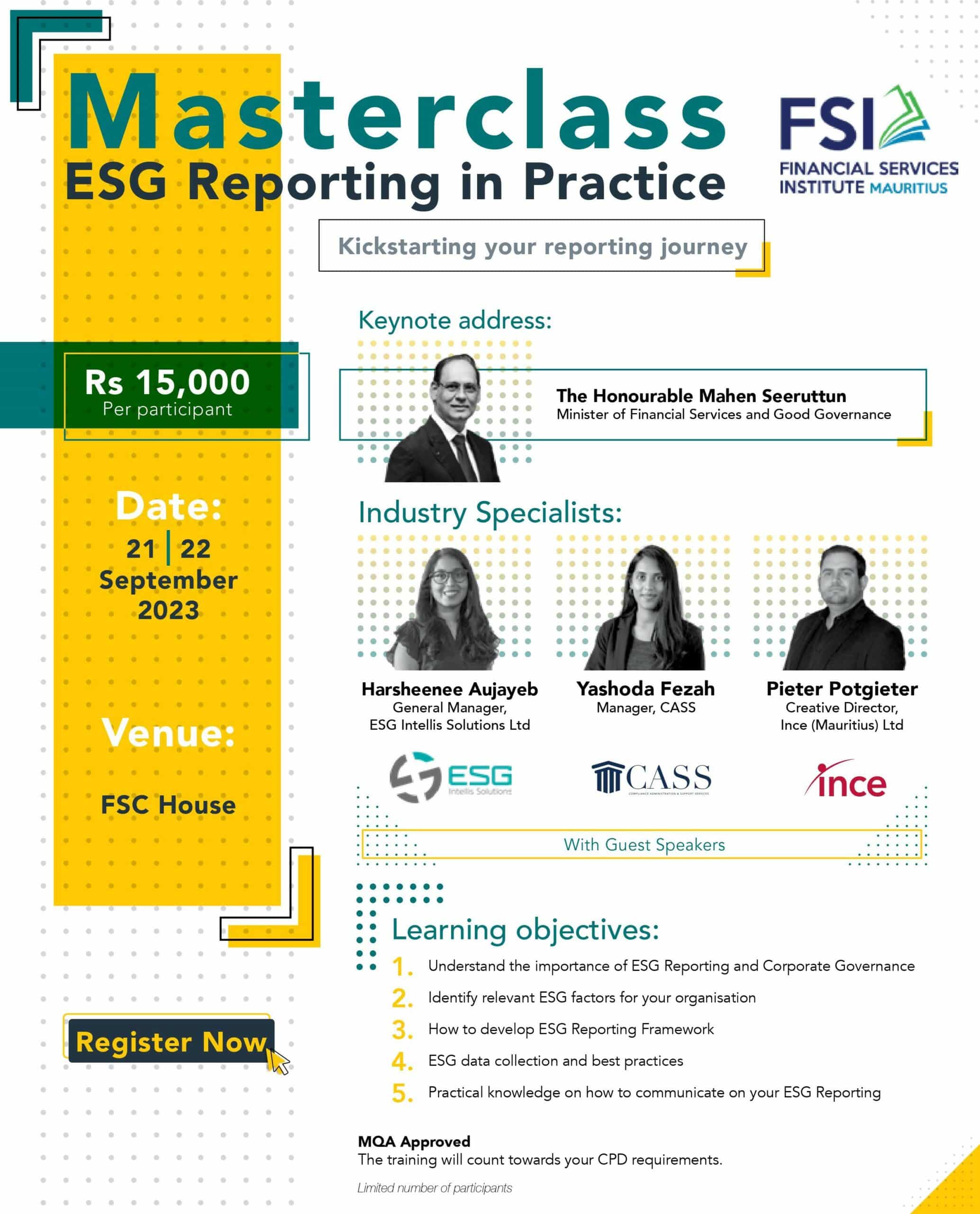 Masterclass ESG Reporting in Practice
