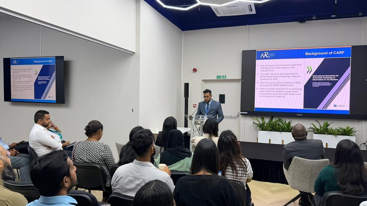 Participants at the Mauritius Finance CRS Refresher and New Developments Workshop