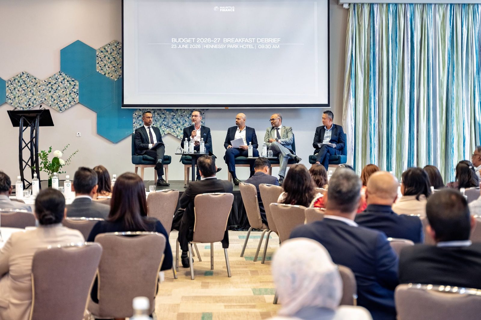 Panel and delegates at the Mauritius Finance Budget 2026-27 Breakfast Debrief
