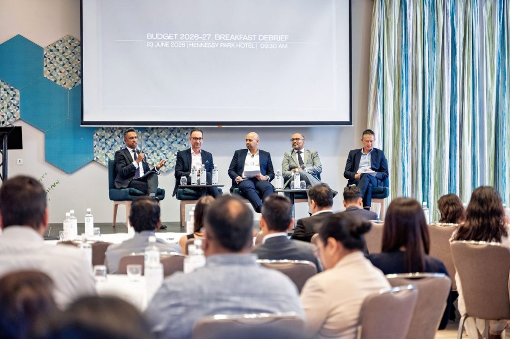 Panel and delegates at the Mauritius Finance Budget 2026-27 Breakfast Debrief